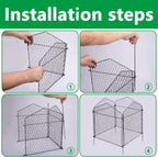 decohs 4 packs chicken wire cloche plant protectors, side view