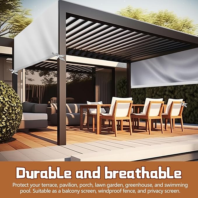 Universal Pergola Replacement Canopy Outdoor Canopy Shade Cover Waterproof Shade Top Cover for Outdoor Patio Porch Backyard(12 x 10 ft,Beige)