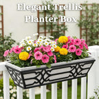 window planter box, railing planter box with non-woven on a desk or shelf