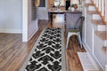 Custom Length Cut to Size Fleur de Lis Inspired Carpet Runner Rug for Hallways, Non Slip Rubber Backed, 31 inch Wide X Customized Length, Royal Grey, 31 inch X 10 feet