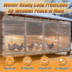 10x13ft anti-tear clear tarp waterproof, 5 mil, windproof, side view