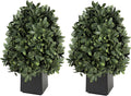 artificial topiary trees outdoor, 3ft uv resistant boxwood, main product view