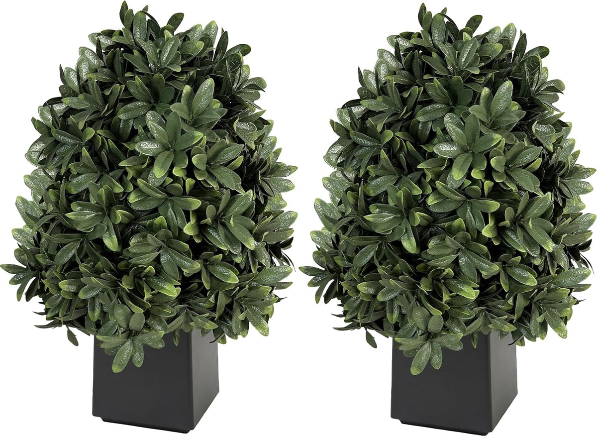 artificial topiary trees outdoor, 3ft uv resistant boxwood, main product view