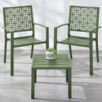 best choice products 3-piece outdoor bistro set, stackable, main product view