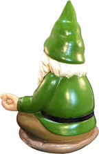 GlitZGlam Zen Gnome – Tranquility and Peacefulness for Your Fairy Garden and Garden Gnomes 9 Inches Tall Miniature Figurine