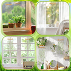 suncalla 2 pcs green plants crystal suncatchers window, side view