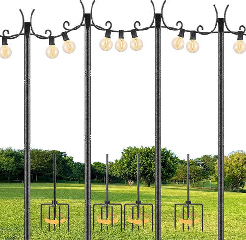 string light poles for outside, 10 ft heavy, main product view