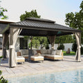 lausaint home outdoor hardtop gazebo for patios 12x16ft, main product view