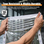 clear tarps heavy duty waterproof vinyl patio tarp, side view