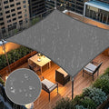 Artpuch Waterproof Sun Shade Sail, 8'x10' Dark Grey Rectangular, UV Resistant Rain Canopy, Curved Edges Shade Cloth for Outdoor Patio, Deck, Yard (Customizable)