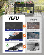 YEFU Raised Garden Bed with Legs: 57x18x30in Weight Capacity 400lb - Waterproof Raised Planter Box with Wheels - Elevated Garden Bed with Storage Shelf - Weather Resistant - for Deck/Patio/Porch/Black