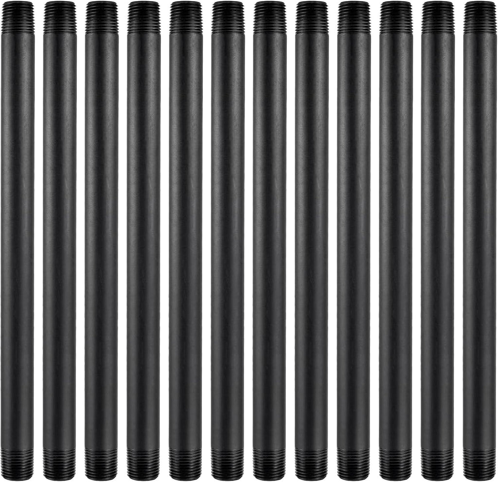 12 Pcs 1/2 Inch Double Male Threaded Head Pipe Riser | 12 Inches Multifunctional NPT Sprinkler Riser Extensions for Lawn Irrigation, Sprinkler Upgrade(NPT Sprinkler Extension)
