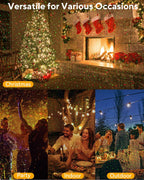 Neroupe Christmas Projector Lights Outdoor Waterproof with Remote Control, Outdoor Christmas Decorations Garden & Landscape Lights with Red and Green Stars for Garden Room Decor/Halloween Decorations