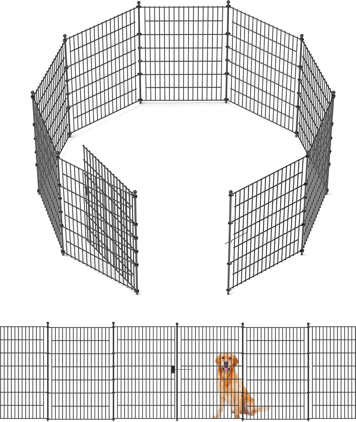 garden fence animal barrier with gate 40in(h) x23ft(l), main product view