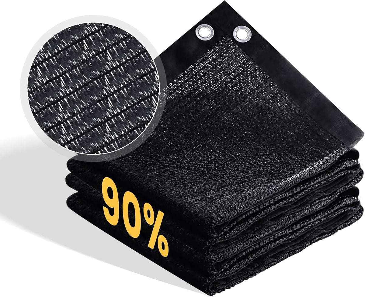 vicllax 90% shade cloth, 8x8ft durable black mesh, main product view
