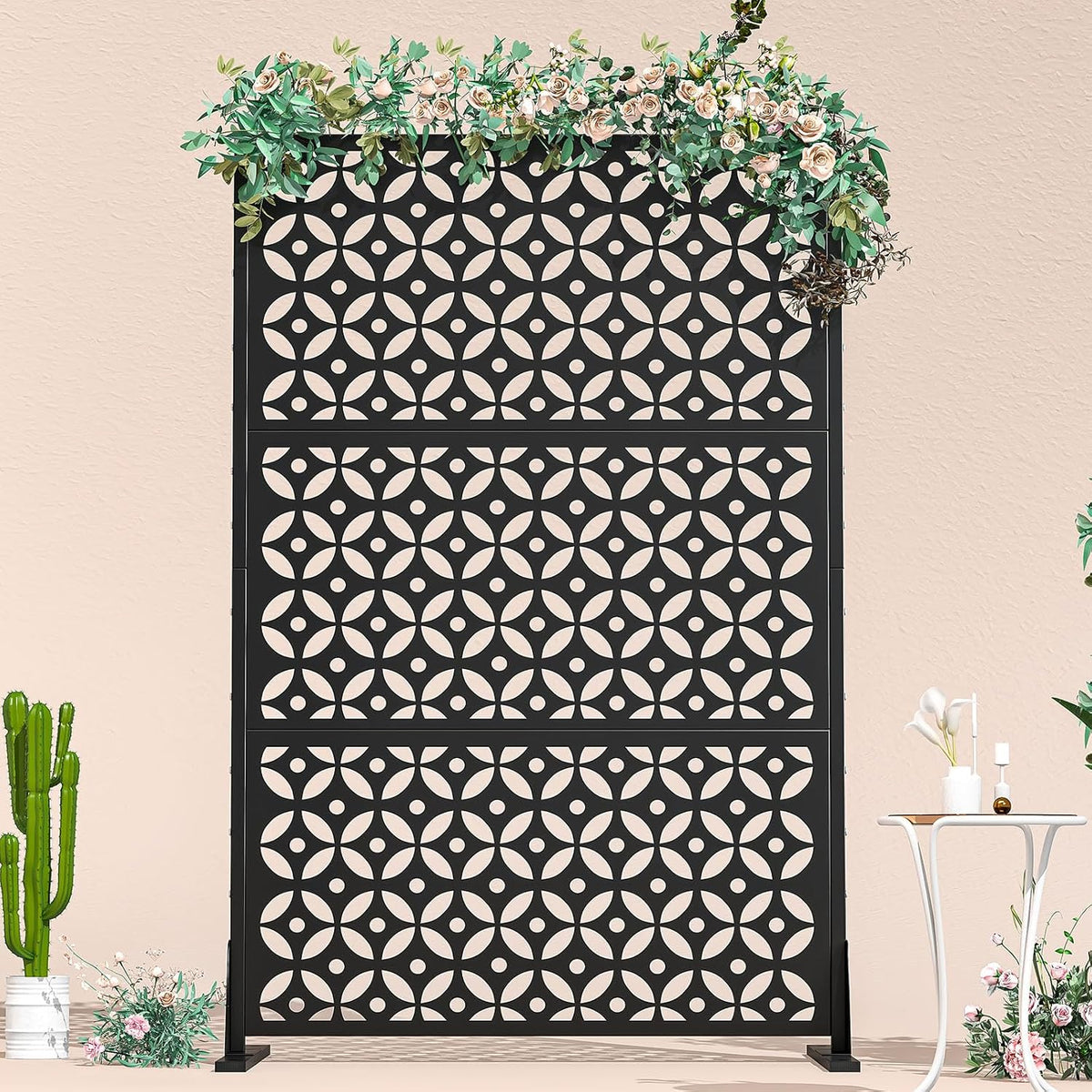 72" h×45" w metal privacy screen outdoor privacy, main product view