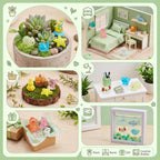 Prudiut 260Pcs Mini Resin Animals Luminous Tiny Resin Figures to Hide, Glow in Dark Animals Bulk for Micro Landscape Aquarium Decor Fairy Garden Dollhouse Accessories Party Favors