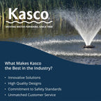 Kasco VFX Series Aerating Pond Fountain - 1/2 Horse Power 120V Single Phase with 200 ft Electric Power Cord | Pond Aerator Pump for Ponds & Lakes | Efficient Pond Aeration Systems