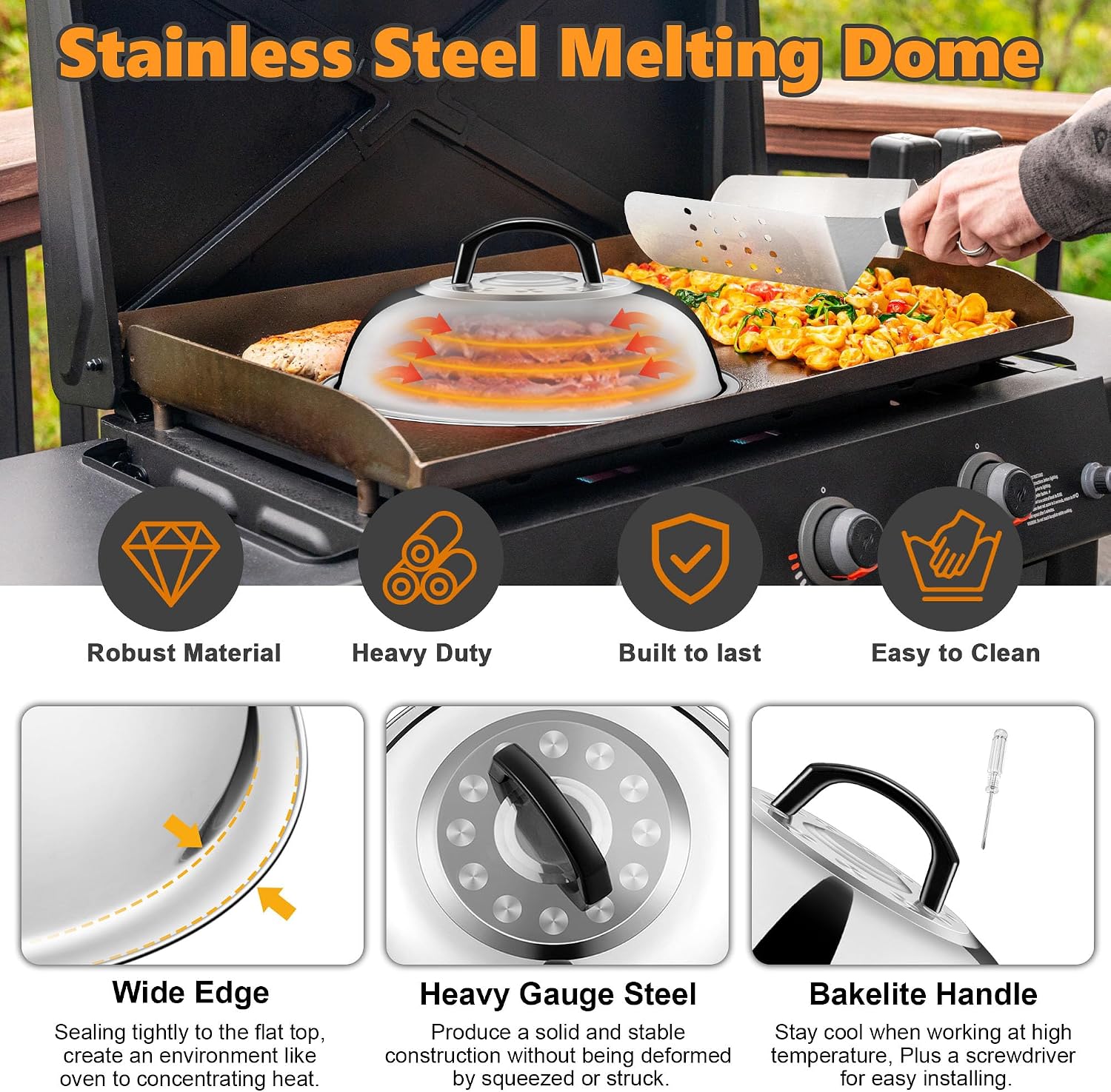 35Pcs Griddle Accessories Kit for Blackstone, Joyfair Flattop Grill Spatula | Grilling Accessory Tool Set with Stainless Steel Griddle Spatula Smash Burger Press Basting Cover Patty Maker For Outdoor BBQ