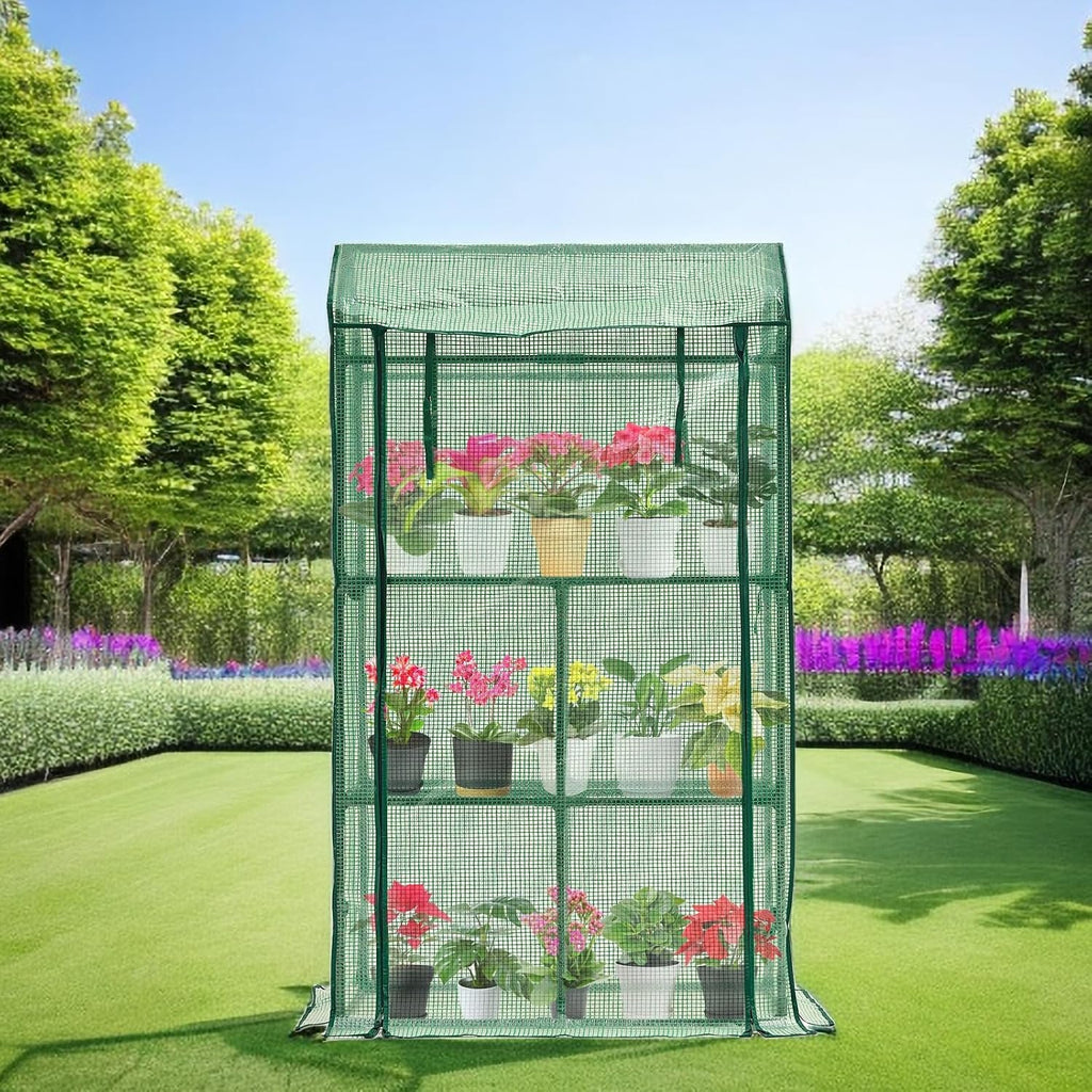 purlyu mini greenhouse for indoor outdoor, small plastic, view 9