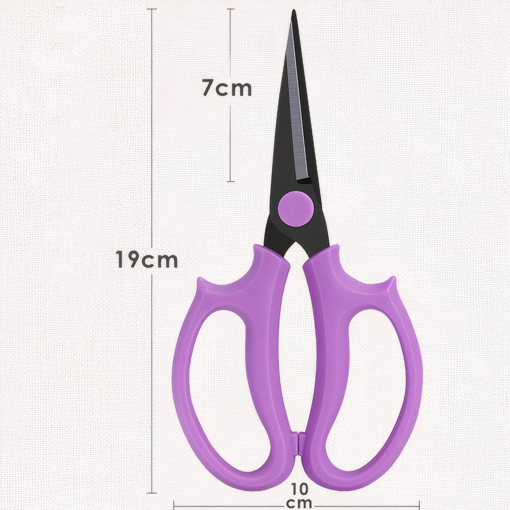 Garden Pruning Shears Scissors with Comfort Grip Handle, Premium Steel Professional Floral Scissors, Perfect for Arranging Flowers, Pruning, Trimming Plants, Gardening Tool (Pointed blue)