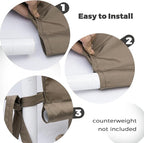Universal Canopy Cover Replacement for 17x6.8 Ft Outdoor Pergola Structure, Garden Pergola Shade for Gazebo Patio Porch Balcony, Outdoor Waterproof Pergola Canopy Top(Cover Only) (Khaki)