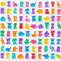 DIYDEC 180Pcs Mini Resin Animal 50 Styles Tiny Resin Figurines to Hide | Small Plastic Figurines for Vase Fillers Micro Dollhouse Aquarium Decorations