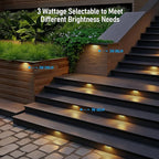 LEONLITE 4 Inch LED Hardscape Lighting, Update Retaining Wall Lights, LED Landscape Lighting, 12-24V AC/DC Paver Light Low Voltage, 1W/2W/3W Dimmable Outdoor Step Lights, 2700K Soft White, ETL, 4 Pack