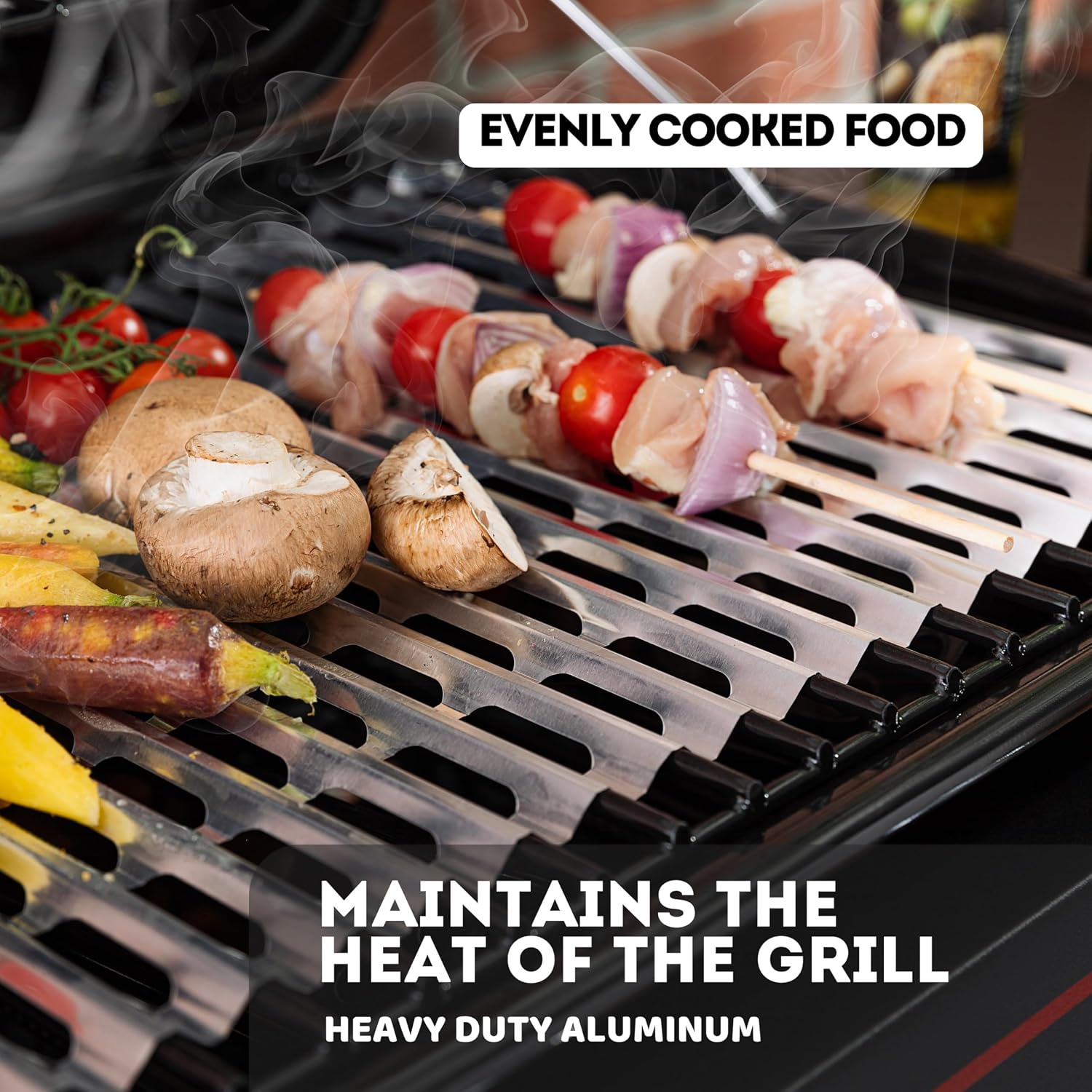 Disposable Aluminum Grill Liners & Grill Toppers | Heavy-Duty, Tear & Heat Resistant BBQ Foil Sheets | Perfect for Public Park Grills, Outdoor BBQ, Camping & Tailgating | 12 x 20 Size, 10-Pack