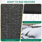 80% shade cloth 10 x 20 ft black, side view