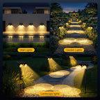 Solar Lights Outdoor Waterproof, Dual Heads Adjustable Solar Spot Lights Outdoor, 2-in-1 Motion Sensor Solar Powered Spotlight Landscape Lighting for Garden, Yard, Pathway- 2 Pack (Warm Light)