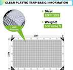 10x20ft clear greenhouse plastic covering tarp for chicken shown in use