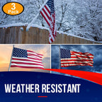 american flags for outside 3x5 (pack of 3) shown in use