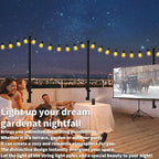 AILBTON 4.8Ft String Light Poles 8 Pack,Light Poles for Outside Lights,Outdoor with Fence Brackets Hanging Lights,Metal Stand Deck Patio Backyard