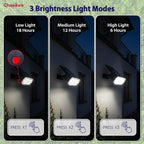 Solar Lights Outdoor Waterproof, 3 Lighting Modes Solar Spot Lights Outdoor, LED Solar Spotlights, Ultra Bright Dusk-to-Dawn Uplights for Garden, Landscape, Yard, Pathway, IP65, Auto On/Off