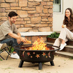 32 inch round fire pit with mesh cover, package contents