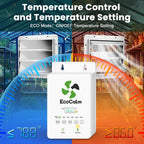 solar exhaust fan for greenhouse with smart thermostat, side view