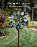 Wind Spinners Outdoor for Yard and Garden, 84 Inch Metal Large Outdoors Windmill Kinetic Wind Spinner, Outside Decor for Yard Art Lawn Backyard Landscape Patio(24" W x 84" H)