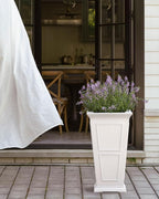 Veradek Brixton Series Tall Planter - Large Outdoor Planter for Front Porch/Patio | Crack-Resistant Plastic for All-Weather Use | Classic Estate Design for Tall Plants, Flowers, Trees