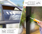 amerlife 8x12x7ft polycarbonate greenhouse, walk in greenhouse with on a desk or shelf