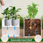 White Metal Long Planter for Outdoor Plants 24" x 10" x 24" Metal Rectangular Outdoor Planter Box Spliced Flower Box with Partitions for Outside,Indoor,Garden (White, 24 * 10 * 24)