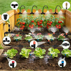 250FT Drip Irrigation System for Garden with 38pcs Adjustable Copper Nozzles & Emitters, Automatic Garden Watering System with 1/2" & 1/4" Tubing for Raised Bed, Yard, Greenhouse, Potted Plants, Lawn