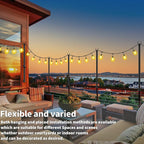 4 Pack String Light Poles,5 Ft Light Poles for Outside String Lights,Outdoor Lights Pole with Fork,Metal Poles Stand for Patio Deck Backyard