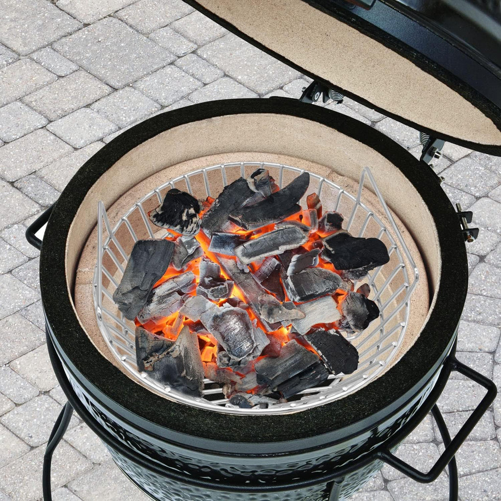 Charcoal Ash Basket for Large Big Green Egg Grill | Basket for Kamado Classic, Pit Boss, Louisiana Grills, Primo Kamado and Large Grill Dome, Stainless Steel