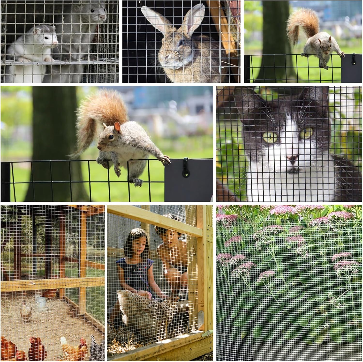 Black Hardware Cloth 4'' x 10' PVC Steel Vinyl Coated 1/4inch Galvanized Wire Mesh Roll (23GA) Chicken Wire Fence Roll, for coop Fences,Screen mesh, Rabbit/Snake Fences, Poultry enclosures, etc.