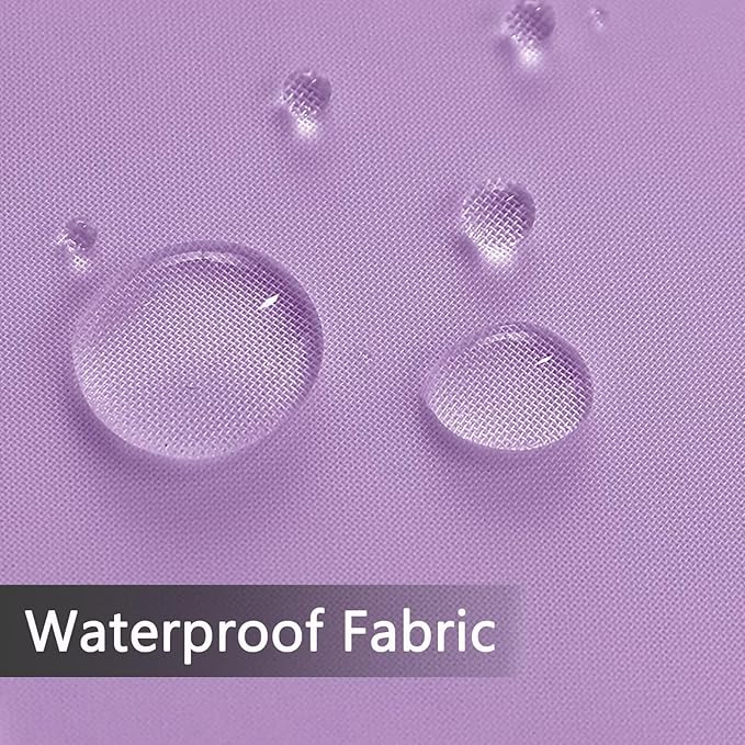 SpaceDresser Waterproof Outdoor Sheer Curtains for Patio - 4 Panels Rod Pocket Indoor Voile Sheer Curtain for Living Room,52W x 108L inch, Lavender