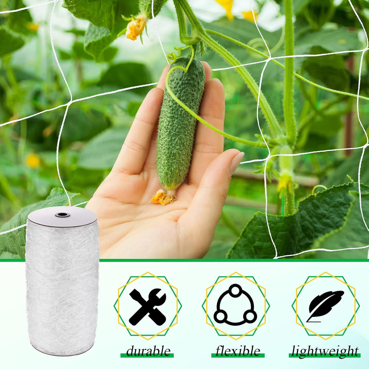 berlune 6.5 x 1000 ft trellis netting roll, side view