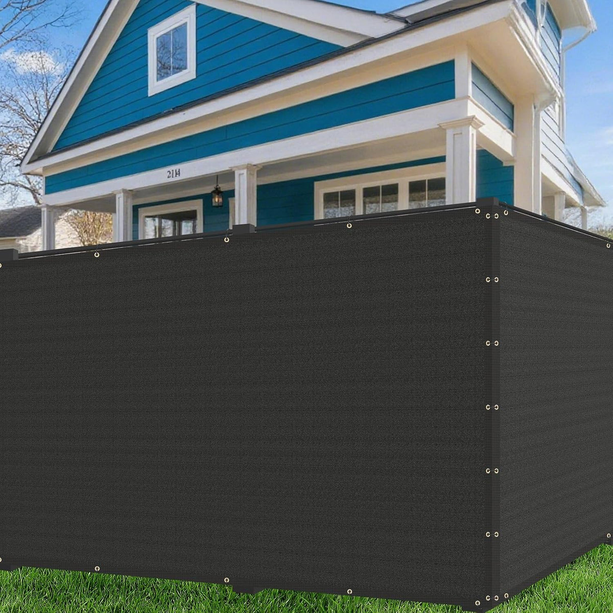 buzzbazaar 8' x 25' black heavy duty privacy, main product view