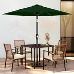 AreShark 7.5FT Patio Umbrella Table Market Umbrella with 6 Sturdy Ribs, Button Tilt/Crank, Heavy-Duty Outdoor Umbrellas for Pool, Deck, Garden and Backyard, Dark Green