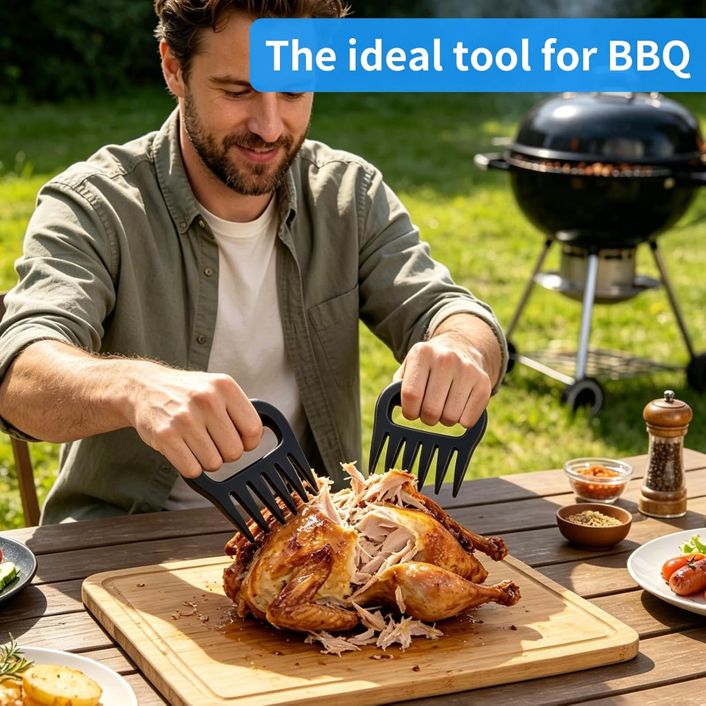 2-Pack Meat Shredder Claws for BBQ,Grilled Meat and Salad | Heavy Duty Grill Puller Shredding Tool for Pulled Pork, Chicken & Beef - Grill Accessories Gifts for Men/Women